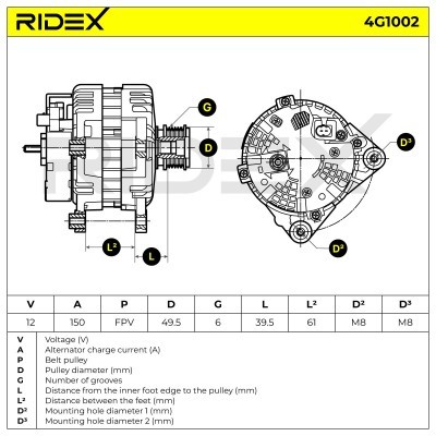 Generator RIDEX 4G1002 4G1002 - foto 5