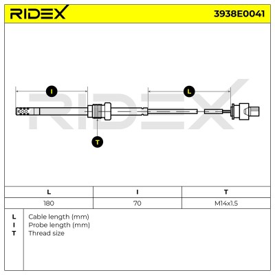 Abgastemperatursensor RIDEX 3938E0041 3938E0041 - foto 6