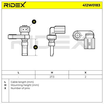 ABS Sensor RIDEX 412W0183 412W0183 - foto 7
