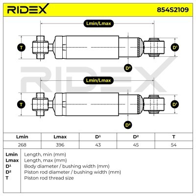 Stoßdämpfer RIDEX 854S2109 854S2109 - foto 4
