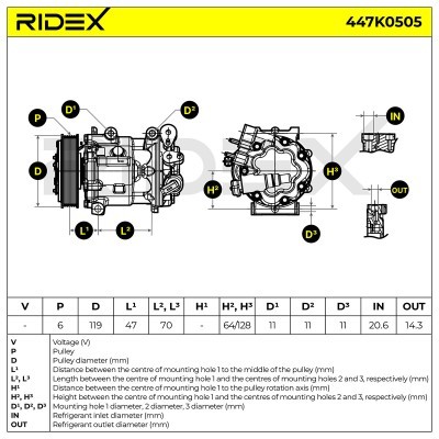 Kompressor, Klimaanlage RENAULT 447K0505 - foto 8