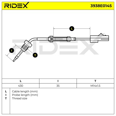 Abgastemperatursensor RIDEX 3938E0145 3938E0145 - foto 6