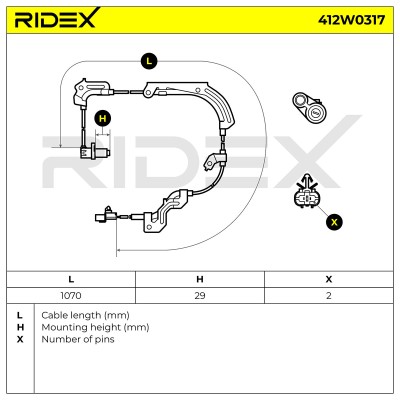 ABS Sensor RIDEX 412W0317 412W0317 - foto 6