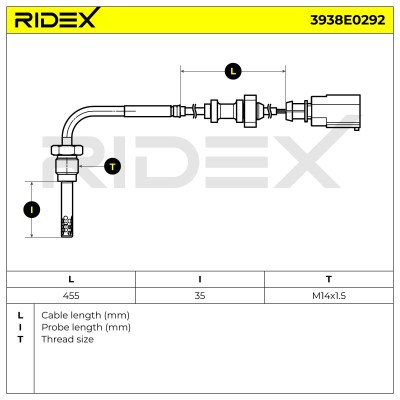 Abgastemperatursensor RIDEX 3938E0292 3938E0292 - foto 6