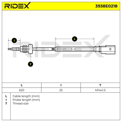 Abgastemperatursensor RIDEX 3938E0218 3938E0218 - foto 5