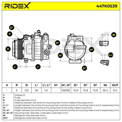 Kompressor, Klimaanlage 447K0539 - foto 7