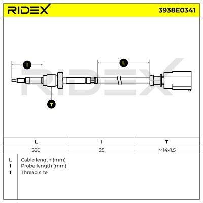 Abgastemperatursensor RIDEX 3938E0341 3938E0341 - foto 6