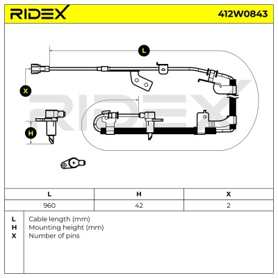 ABS Sensor RIDEX 412W0843 412W0843 - foto 6