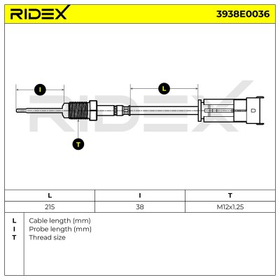 Abgastemperatursensor RIDEX 3938E0036 3938E0036 - foto 5