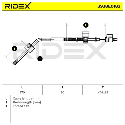 Abgastemperatursensor RIDEX 3938E0182 3938E0182 - foto 6