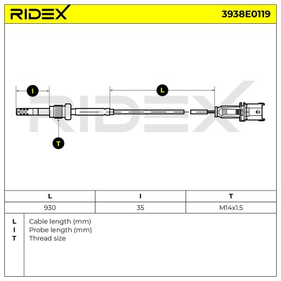 Abgastemperatursensor RIDEX 3938E0119 3938E0119 - foto 6