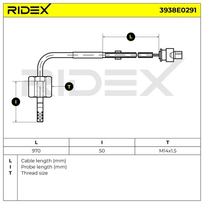 Abgastemperatursensor RIDEX 3938E0291 3938E0291 - foto 6