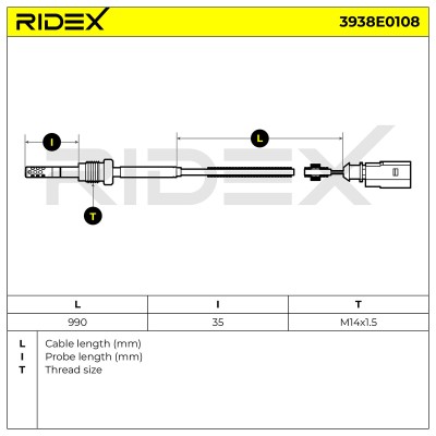 Abgastemperatursensor RIDEX 3938E0108 3938E0108 - foto 5