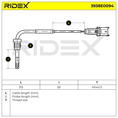 Abgastemperatursensor RIDEX 3938E0094 3938E0094 - foto 6