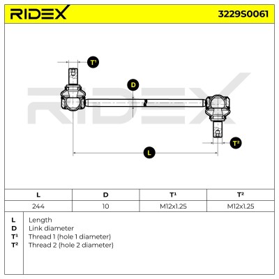 Stabilisator Stange RIDEX 3229S0061 3229S0061 - foto 7