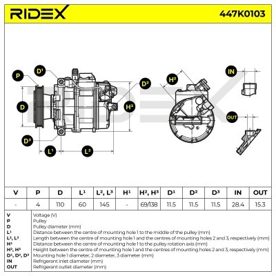 Kompressor, Klimaanlage AUDI A4 Avant 447K0103 - foto 5