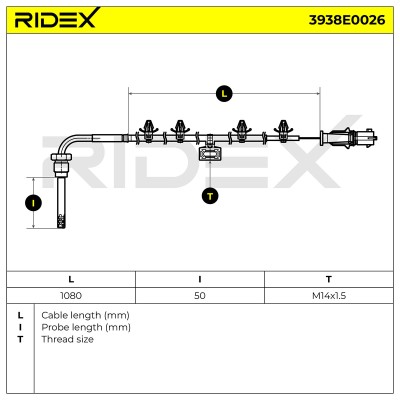 Abgastemperatursensor RIDEX 3938E0026 3938E0026 - foto 6