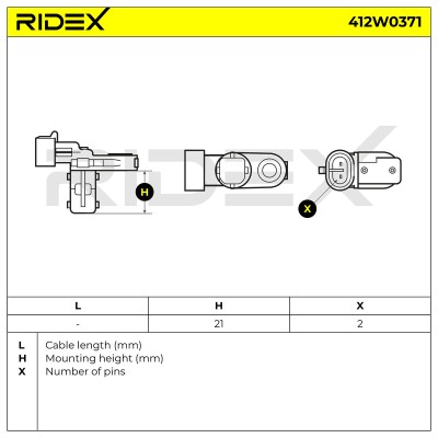 ABS Sensor RIDEX 412W0371 412W0371 - foto 5