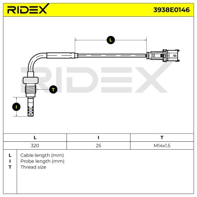 Abgastemperatursensor RIDEX 3938E0146 3938E0146 - foto 6