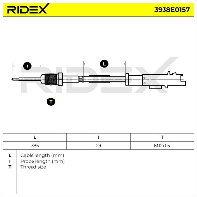 Abgastemperatursensor RIDEX 3938E0157 3938E0157 - foto 5