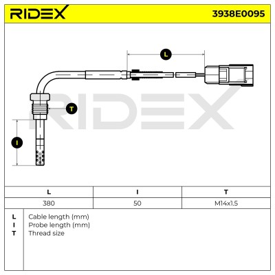 Abgastemperatursensor RIDEX 3938E0095 3938E0095 - foto 6