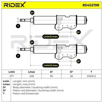 Stoßdämpfer RIDEX 854S2198 854S2198 - foto 5