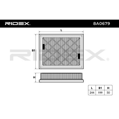 Luftfilter RIDEX 8A0679 8A0679 - foto 6