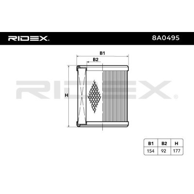 Luftfilter RIDEX 8A0495 8A0495 - foto 4