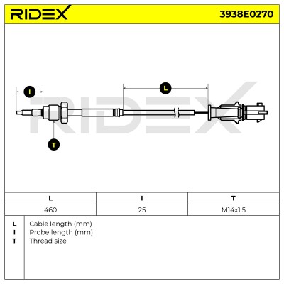 Abgastemperatursensor RIDEX 3938E0270 3938E0270 - foto 7