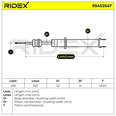 Stoßdämpfer RIDEX 854S2547 854S2547 - foto 8