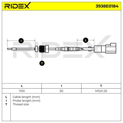 Abgastemperatursensor RIDEX 3938E0184 3938E0184 - foto 6