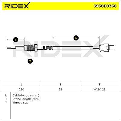 Abgastemperatursensor RIDEX 3938E0366 3938E0366 - foto 7