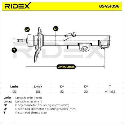 Stoßdämpfer RIDEX 854S1096 854S1096 - foto 7