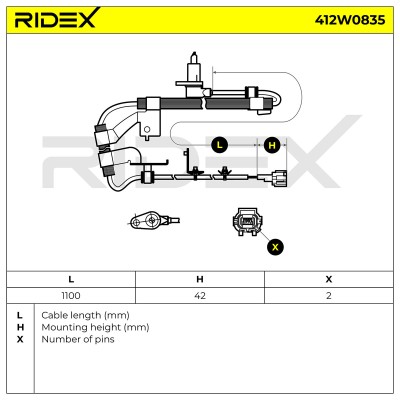 ABS Sensor RIDEX 412W0835 412W0835 - foto 6