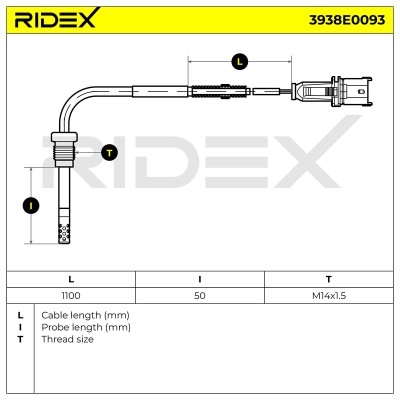 Abgastemperatursensor RIDEX 3938E0093 3938E0093 - foto 6