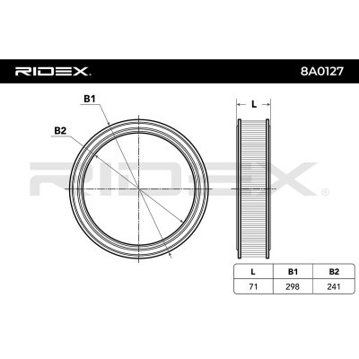 Luftfilter RIDEX 8A0127 8A0127 - foto 3
