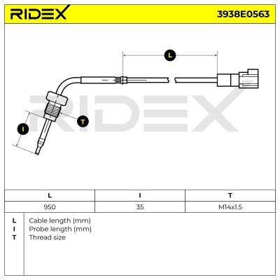 Abgastemperatursensor RIDEX 3938E0563 3938E0563 - foto 6