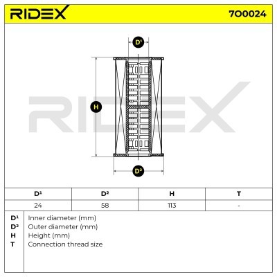 Ölfilter RIDEX 7O0024 7O0024 - foto 5