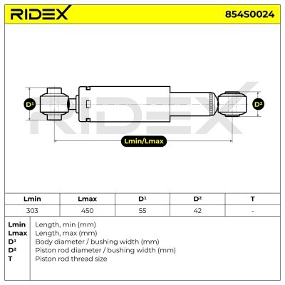 Stoßdämpfer RIDEX 854S0024 854S0024 - foto 7