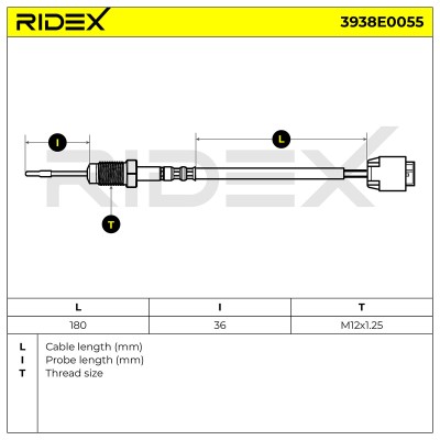 Abgastemperatursensor RIDEX 3938E0055 3938E0055 - foto 6