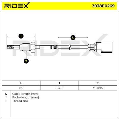 Abgastemperatursensor RIDEX 3938E0269 3938E0269 - foto 5