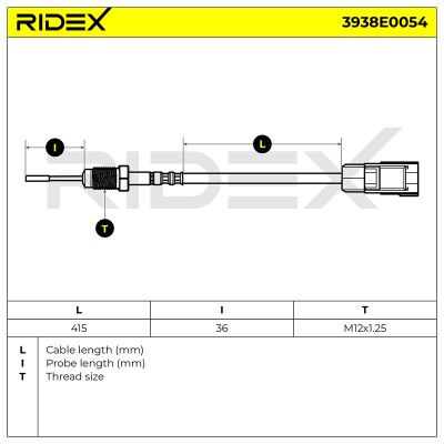 Abgastemperatursensor RIDEX 3938E0054 3938E0054 - foto 6
