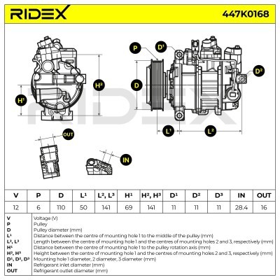 Kompressor, Klimaanlage 447K0168 - foto 6