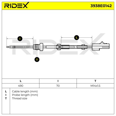 Abgastemperatursensor RIDEX 3938E0142 3938E0142 - foto 6