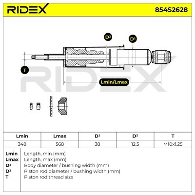 Stoßdämpfer RIDEX 854S2628 854S2628 - foto 9