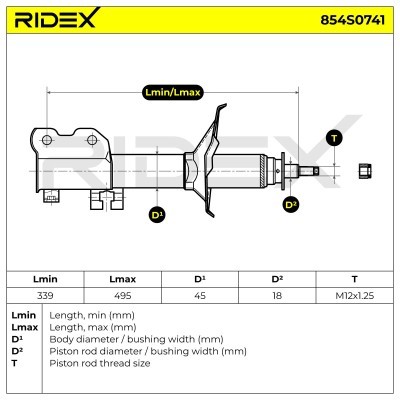 Stoßdämpfer RIDEX 854S0741 854S0741 - foto 6