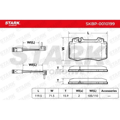 Bremsbeläge Satz Stark SKBP-0010199 SKBP-0010199 - foto 4