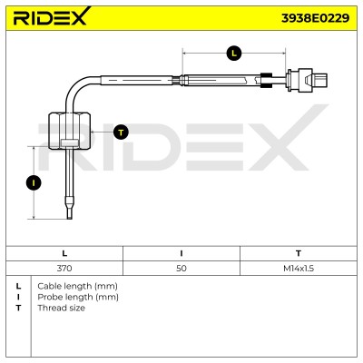 Abgastemperatursensor RIDEX 3938E0229 3938E0229 - foto 6