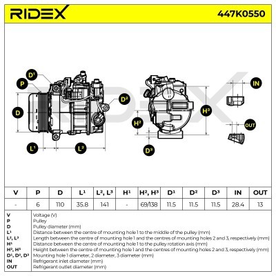 Kompressor, Klimaanlage 447K0550 - foto 7
