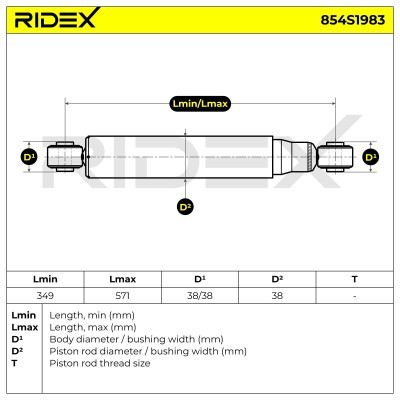 Stoßdämpfer RIDEX 854S1983 854S1983 - foto 5